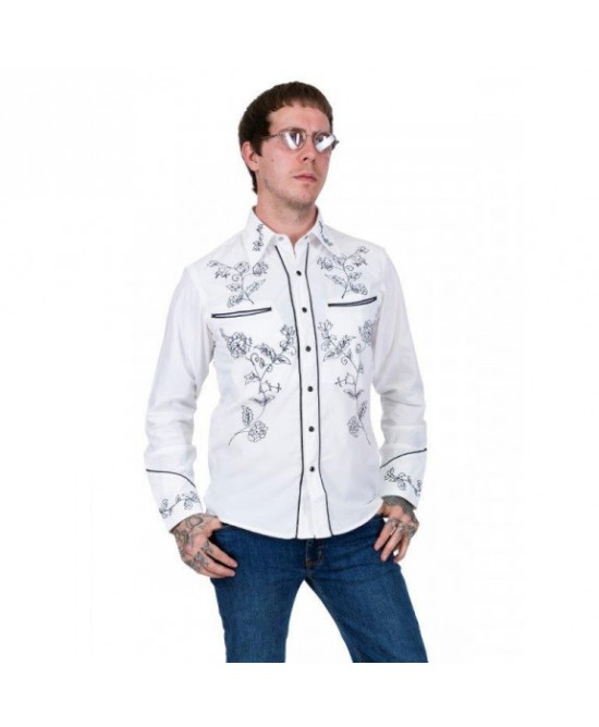 Mens western shirts on sale embroidered